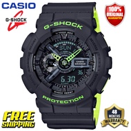 Original G-Shock GA110 Men Sport Watch Japan Quartz Movement Dual Time Display 200M Water Resistant Shockproof and Waterproof World Time LED Auto Light Sports Wrist Watches with 4 Years Warranty GA-110LN-8AJF (Free Shipping Ready Stock)