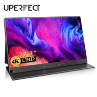 [ใหม่] UPERFECT 17.3 '4K จอภาพแบบพกพา3840*2160 UHD จอแสดงผล USB C หน้าจอที่สองทำงานสำหรับ Samsung DEX Huawei PS4 XBOX สวิทช์