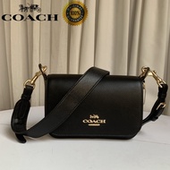 100% Original Coach Women crossbody shoulder bag sling bag black leather  80614 Authentic Jam Tangan