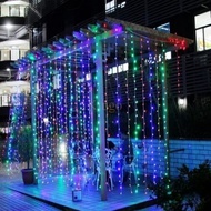 RGB LED Curtain Christmas Lights (8 Colors) 300 LEDs Size 3 m x 3 m