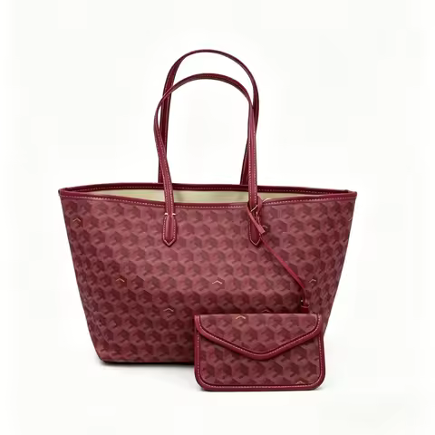 Geometric Print Tote Bag 2-in-1 Large Capacity Women's Shoulder Handbag
