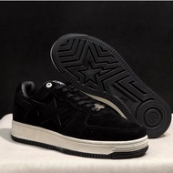 YX64 Bape Sta Wear-Resistant Comfortable Black Low-Top Casual Sneakers Y069 AZRY UZII 3EV8