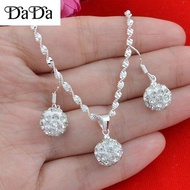 Sterling silver 925 buy 1 take 1 pambata necklace womens opal Shambhala ball zircon pendant earrings