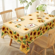 Flowers Lemon Leaf Pattern Tablecloth 40x60cm/80x120cm/150x150cm/150x220cm Short Plush Table Mat Din