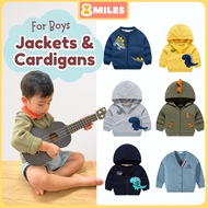 Kids Boys Jacket Cardigan 2 to 7 years old Toddler Hood Zipper Knit Air Conditioned Hoodie Zip-Throu