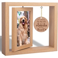 Andthen Dog Memorial Picture Frame with Pet Hair Keepsake Fur Jar & Pet Paw Print Kit- Dog Memorial 