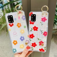 9095韓風花卉手帶支架三星SAMSUNG S10 S20 S21 S22 NOTE 10 NOTE 20 Ultra電話手機殼