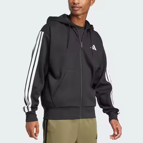 Adidas genuine ESSENTIALS men's striped hooded sports jacket JD1870