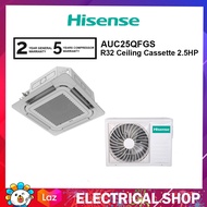 HISENSE 2.5HP R32 Ceiling Cassette Air Cond AUC25QFGS / 3.5HP AUC35QFGS Air Conditioner Penghawa Dingin