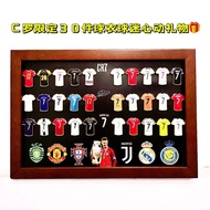 รูปภาพที่ระลึกฟุตบอล รูปภาพที่ระลึกของ Messi และ Ronaldo รูปภาพที่ระลึกแบบไม้แท้ ของขวัญวันเกิดเพื่อ