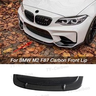 Front Bumper Lip Real Carbon Fiber Spoiler Splitters for BMW F87 M2 Competition M2C 2016-2020  Front