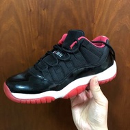 Air Jordan 11 Retro Low bred 黑紅大魔王/Nike/低筒籃球鞋/運動鞋/女鞋/二手真品/大童/復刻