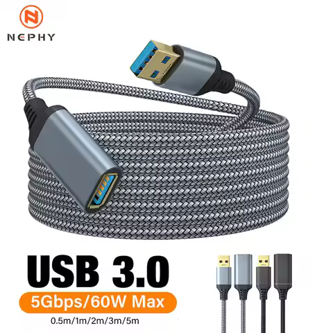 0.5m 1m 2m 3m 5m USB 3.0 60W Extension Cable Male to Female 3.0 USB Extender Cable for PS4 Xbox Smar