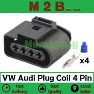 Volkswagen Audi (1J0973724) Ignition Plug Coil Socket Connector 4 Pin