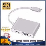 4K2K 4-in-1 USB-C Type-C 3.1A to HDTV VGA DVI USB3.0 Adapter