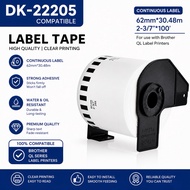 [ READY STOCK ] DK-22205 DK22205 Brother Compatible Label Tape Thermal Sticker Paper