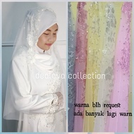 Veil Nikah Veil Murah Veil Tunang,Veil Simple,Beading dan Lace,veil Pengantin