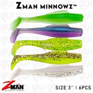 ZMAN MINNOWZ 3” SOFT PLASTIC ( 6PCS ) FISHING BAIT FOR FISHING