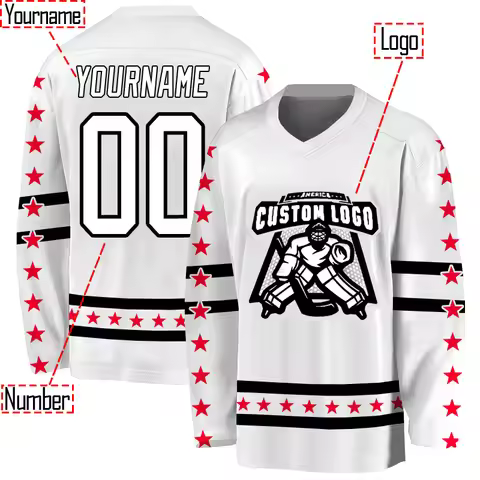 Personalized stars and stripes Hockey Jersey Custom You Name Number Women Men Hockey Jersey Competit
