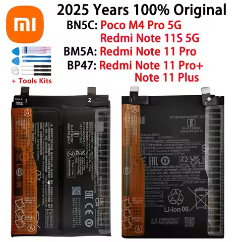 2025 Years Repalcement 100% Original BN5C BM5A BP47 Battery For Xiaomi Poco M4 Pro 5G Redmi Note 11S