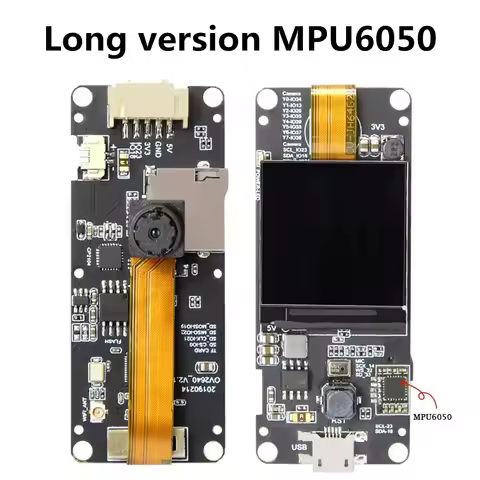 TTGO T-Camera Plus ESP32-DOWDQ6 8MB SPRAM WiFi camera module OV2640 fisheye lens MPU6050 extended ve