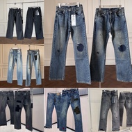 TE2R ERD Melancholy Fu Second Generation Flared Jeans High Street Washed Destruction Yellow Mud Dyed