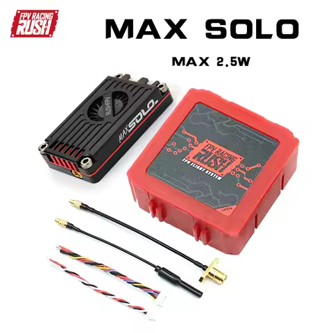 RUSH TANK MAX SOLO 5.8GHz 2.5W High Power 48CH 37CH VTX Video Transmitter with CNC shell for RC FPV 