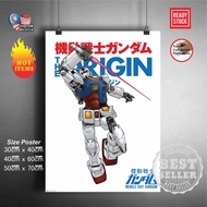 (Ready Stock) Mobile suit Gundam 144 RX-78-2 / RX78-2 / RX78 2 Gundam wall poster sticker deco poste