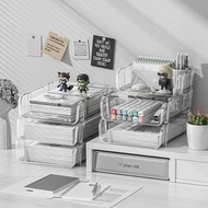 其他品牌 - A4收納透明桌面收納盒 宿舍文件塑料收納架子 多層桌上臥室置物架