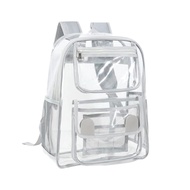 MMLUCK Sức chứa lớn Ba lô trong suốt Không thấm nước Dây kéo Ba lô PVC Thời trang Có thể nhìn thấy C