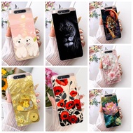 Clear Casing For Samsung A80 Case SM-A805F Aesthetic Cute Cartoon Fashion Butterfly Funny Painted Ba