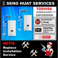 🛠️🛠️ FREE INSTALLATION 🛠️🛠️ TOSHIBA DSK33ES5SW INSTANT WATER HEATER WITH CLASSICLA CHROME RAIN SHOWER SET