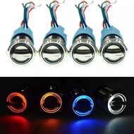 19mm Metal Switch Motorcycle Accessories LED Lighted Switch Self-Rotating Twisted Motorcycle Modified 12V Sw