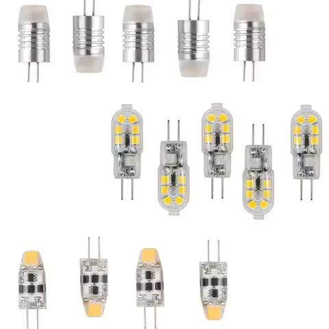 20PCS G4 LED COB Lamp COB LED BulbAC/DC 12V Lampada 1.2W 2W 3W 3000K 4000K 6000K LED COB Chandelier 