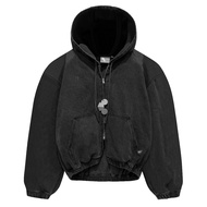 HOODIE ZIP DENIM - Zip zipper with 2 ends of Jean fabric "CHUOT TRANG" Hoodie Hoodie Zipper
