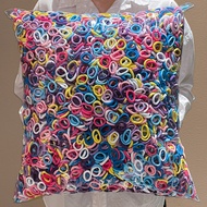 100/400/1000pcs Multicolor Simple Towel Hair Rubber Band High Elastic Durable Seamless Ring Hair Acc