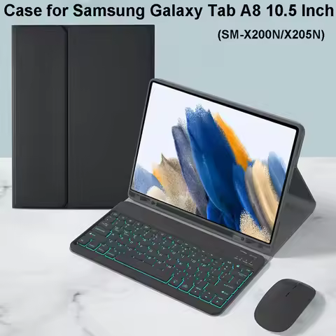 Case for Samsung Galaxy Tab A8 10.5 Inch,Bluetooth Keyboard Cover for Samsung Tab A8 SM-X205N X200N