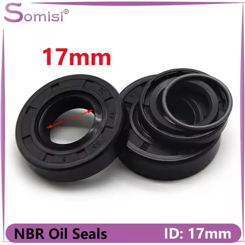 2/5pcs ID 17mm NBR Oil Seal NBR Oil Seal TC-17*25/27/28/30/32/35/40/45/47*5/7/8/10mm Nitrile Rubber 
