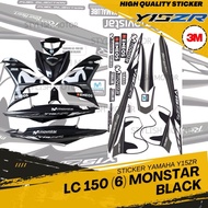 [ 3M Sticker ] Yamaha Y15zr Movistar (6) Black Blue Motorcycle Sticker High Quality