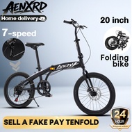 AENXRD Folding Bike (20")waterproof Adult bicycles disc brakes