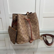 COACH-女包 Rowan22 印花塗層手提斜挎包子母水桶包新款CBH07尺寸21 C5