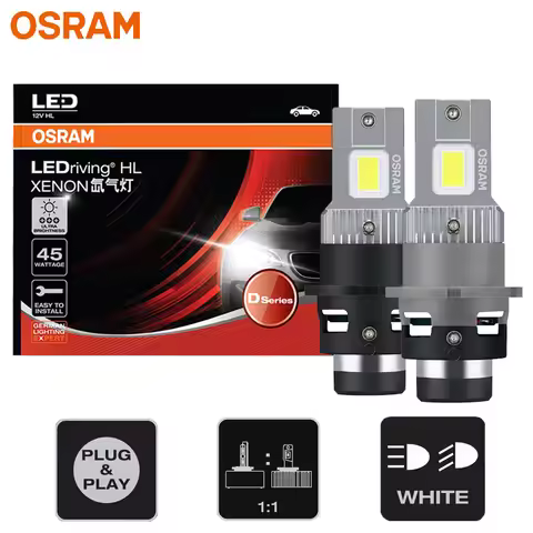 OSRAM D2S D4S LED Car Head Light LEDriving XENON HID 45W 12/24V 6000K White With Canbus Original LED