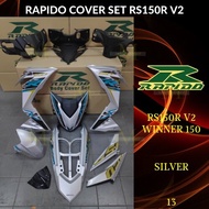 RAPIDO COVER SET RS150R/RS150 V2 V3 WINNER150 (13) SILVER (STICKER TANAM/AIRBRUSH) COVERSET