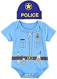 Mombebe Baby Boys' Police Costume Bodysuit With Hat