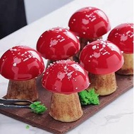 現貨：甜品仿真蘑菇慕斯模具半圓形錐形柱子硅膠模甜品蛋糕磨具烘焙