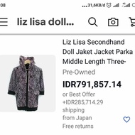 Liz Lisa Doll Parka Jacket