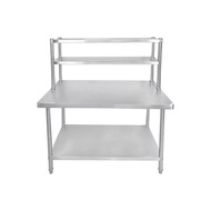 N2N_fashion CROWN โต๊ะเตรียมสเตนเลส 2 ชั้น พร้อมชั้นวาง 120x60x80 ซม. NOELLE (1/2) ปังสุด