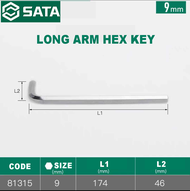 SATA 1.5-17MM Long Arm Flat Head Hex Key Allen Key Allen Hex Key Set Sata Tools Sata Hex Key Kunci H
