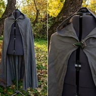 Linen Cloak Strider (inspired Aragorn LOTR) with/or without lorien leaf brooch