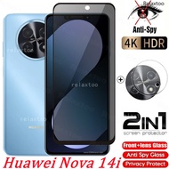 Huawei Nova 14i 2IN1 Privacy Screen Protect Glass Phone Film For Huawei Nova 14 i 14i Nova14i 4G 5G 